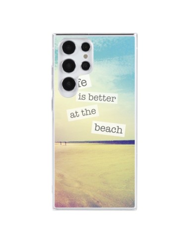 Coque Samsung Galaxy S23 Ultra 5G Life is better at the beach Ete Summer Plage - Mary Nesrala