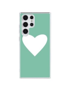 Cover Samsung Galaxy S23 Ultra 5G Cuore Verde Menta -...