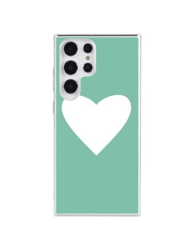 Coque Samsung Galaxy S23 Ultra 5G Coeur Mint Vert - Mary Nesrala