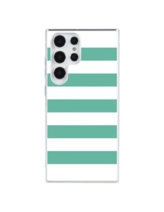 Coque Samsung Galaxy S23 Ultra 5G Bandes Mint Vert - Mary...