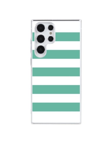 Cover Samsung Galaxy S23 Ultra 5G Bande Verde Menta - Mary Nesrala