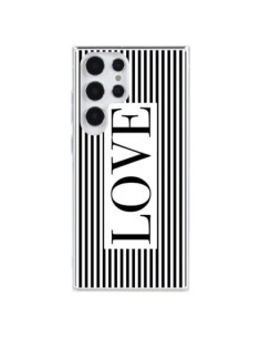 Coque Samsung Galaxy S23 Ultra 5G Love Noir et Blanc -...