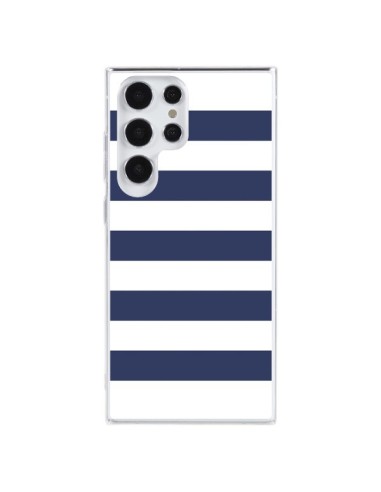 Coque Samsung Galaxy S23 Ultra 5G Bandes Marinières Bleu Blanc Gaultier - Mary Nesrala