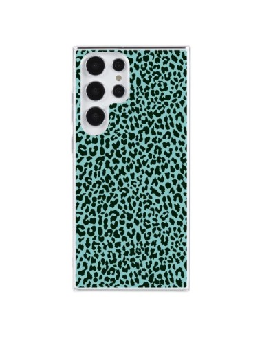 Coque Samsung Galaxy S23 Ultra 5G Leopard Turquoise Neon - Mary Nesrala