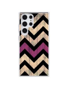 Samsung Galaxy S23 Ultra 5G Case Chevron Vintage Wood...