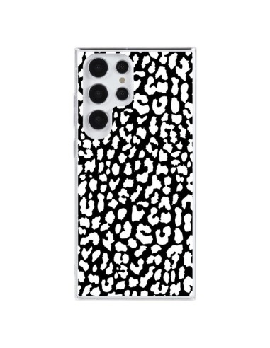 Coque Samsung Galaxy S23 Ultra 5G Leopard Noir et Blanc - Mary Nesrala