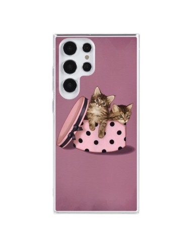 Cover Samsung Galaxy S23 Ultra 5G Gattoon Gatto Kitten Boite Pois - Maryline Cazenave