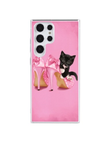 Coque Samsung Galaxy S23 Ultra 5G Chaton Chat Noir Kitten Chaussure Shoes - Maryline Cazenave