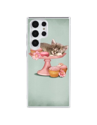 Coque Samsung Galaxy S23 Ultra 5G Chaton Chat Kitten Cookies Cupcake - Maryline Cazenave