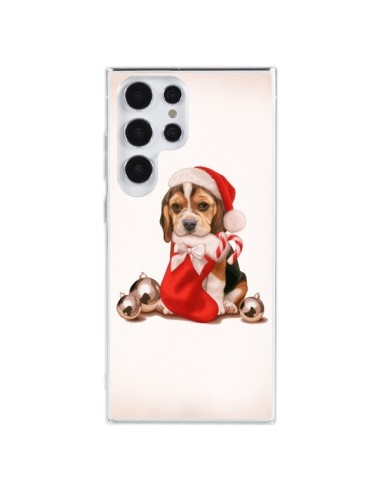 Coque Samsung Galaxy S23 Ultra 5G Chien Dog Pere Noel Christmas - Maryline Cazenave