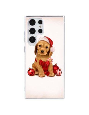 Coque Samsung Galaxy S23 Ultra 5G Chien Dog Pere Noel Christmas Boules Sapin - Maryline Cazenave