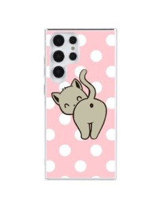Samsung Galaxy S23 Ultra 5G Case Cat Caton Polka -...