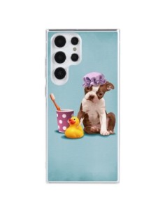 Coque Samsung Galaxy S23 Ultra 5G Chien Dog Canard Fille...