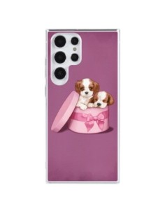 Coque Samsung Galaxy S23 Ultra 5G Chien Dog Boite Noeud -...