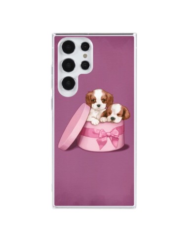Coque Samsung Galaxy S23 Ultra 5G Chien Dog Boite Noeud - Maryline Cazenave