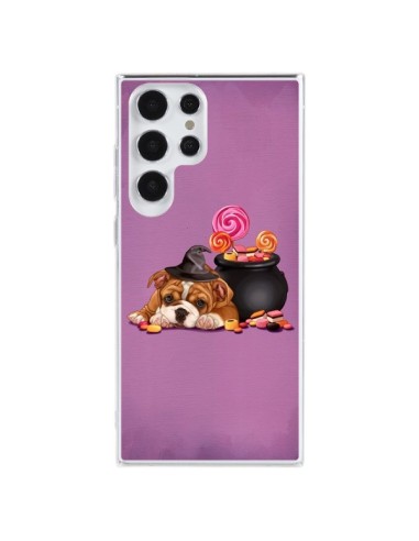 Coque Samsung Galaxy S23 Ultra 5G Chien Dog Halloween Sorciere Chaudron Bonbon - Maryline Cazenave