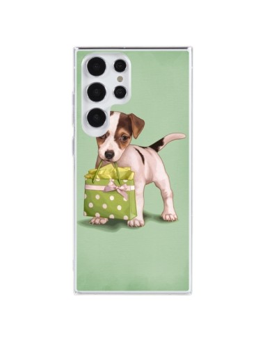 Coque Samsung Galaxy S23 Ultra 5G Chien Dog Shopping Sac Pois Vert - Maryline Cazenave