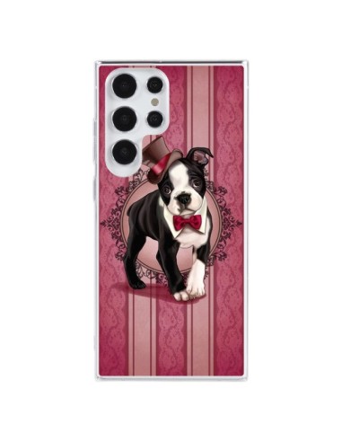 Cover Samsung Galaxy S23 Ultra 5G Cane Gentleman Papillon Cappello - Maryline Cazenave