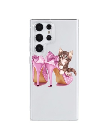 Coque Samsung Galaxy S23 Ultra 5G Chaton Chat Kitten Chaussures Shoes Transparente - Maryline Cazenave