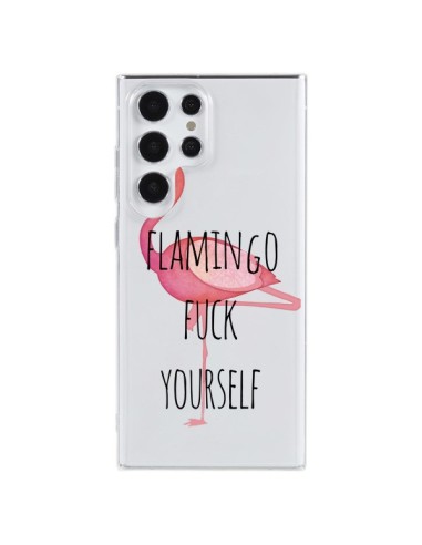 Coque Samsung Galaxy S23 Ultra 5G Flamingo Fuck Transparente - Maryline Cazenave