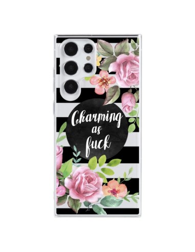 Samsung Galaxy S23 Ultra 5G Case Charming as Fuck Flowerss Clear - Maryline Cazenave