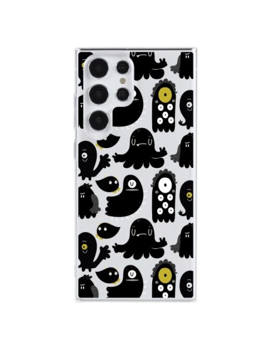 Coque Samsung Galaxy S23 Ultra 5G Monsters Monstres Pattern Transparente - Maria Jose Da Luz