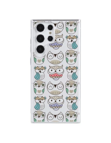 Coque Samsung Galaxy S23 Ultra 5G Chouettes Owl Hibou Transparente - Maria Jose Da Luz