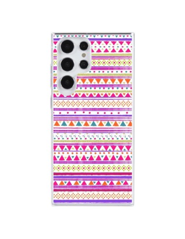 Samsung Galaxy S23 Ultra 5G Case Bandana Pink Aztec - Monica Martinez