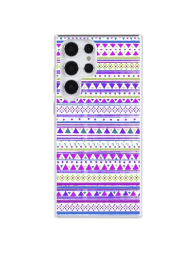 Cover Samsung Galaxy S23 Ultra 5G Bandana Viola Azteco - Monica Martinez