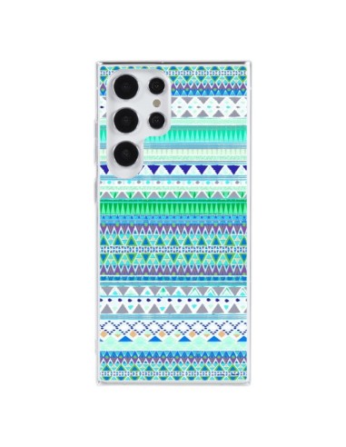Coque Samsung Galaxy S23 Ultra 5G Chenoa Bleu Azteque - Monica Martinez