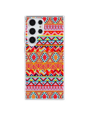 Cover Samsung Galaxy S23 Ultra 5G India Style Pattern Legno Azteco - Maximilian San