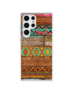 Samsung Galaxy S23 Ultra 5G Case Indian Wood Wood Aztec -...
