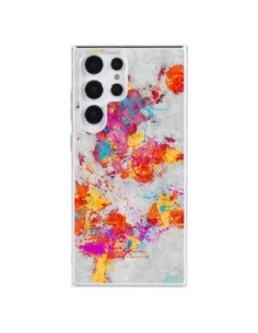 Coque Samsung Galaxy S23 Ultra 5G Terre Map Monde Mother...