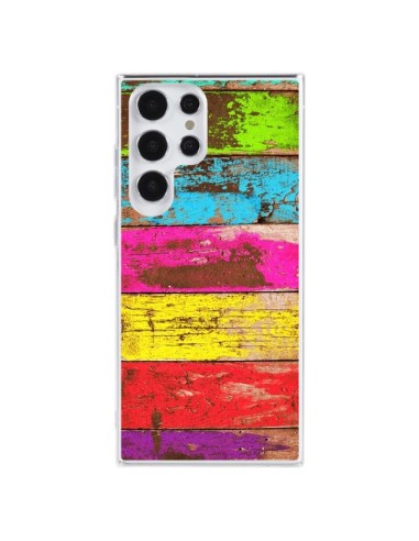 Samsung Galaxy S23 Ultra 5G Case Wood Colorful Vintage - Maximilian San