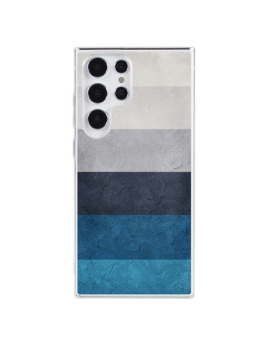 Cover Samsung Galaxy S23 Ultra 5G Bande Orizzontali Greece Hues - Maximilian San