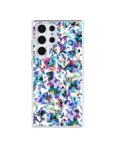 Cover Samsung Galaxy S23 Ultra 5G Aquatic Fiori Blu - Ninola Design