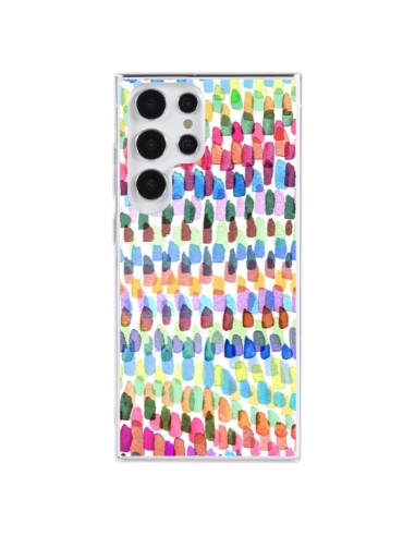 Coque Samsung Galaxy S23 Ultra 5G Artsy Strokes Stripes Colorful - Ninola Design