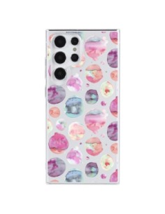 Cover Samsung Galaxy S23 Ultra 5G Big Watery Dots Rosa -...
