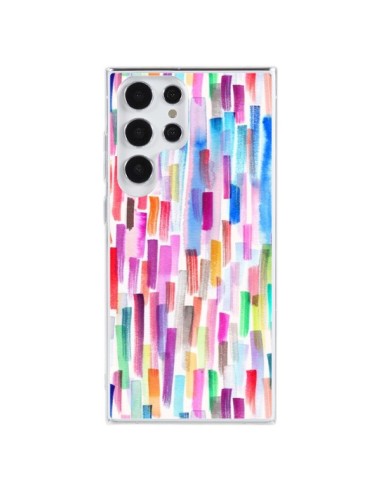 Cover Samsung Galaxy S23 Ultra 5G Colorful Brushstrokes Multicolore - Ninola Design