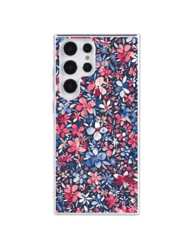 Cover Samsung Galaxy S23 Ultra 5G Colorful Little Fiori Azzurro - Ninola Design