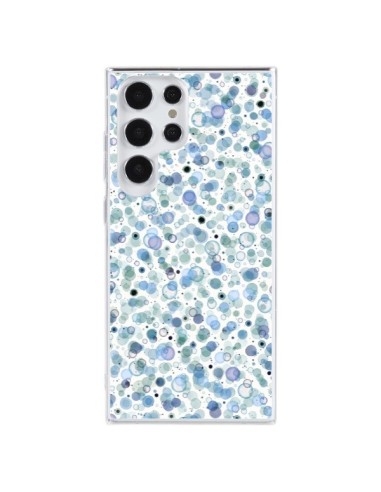 Coque Samsung Galaxy S23 Ultra 5G Cosmic Bubbles Blue - Ninola Design