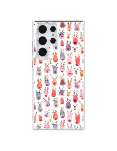 Coque Samsung Galaxy S23 Ultra 5G Cute Winter Reindeers - Ninola Design