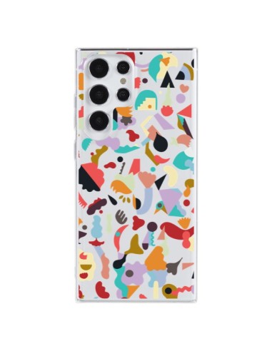 Coque Samsung Galaxy S23 Ultra 5G Dreamy Animal Shapes White - Ninola Design