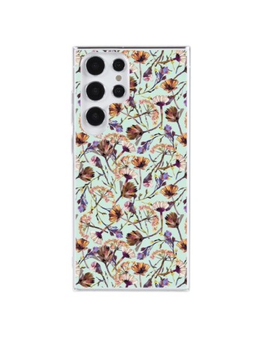 Cover Samsung Galaxy S23 Ultra 5G Dry Blu Fiori - Ninola Design