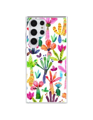 Samsung Galaxy S23 Ultra 5G Case Overlapped WaterColor Dots Flowers - Ninola Design