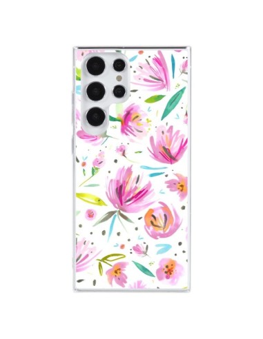 Samsung Galaxy S23 Ultra 5G Case Painterly Waterolor Texture Flowers - Ninola Design