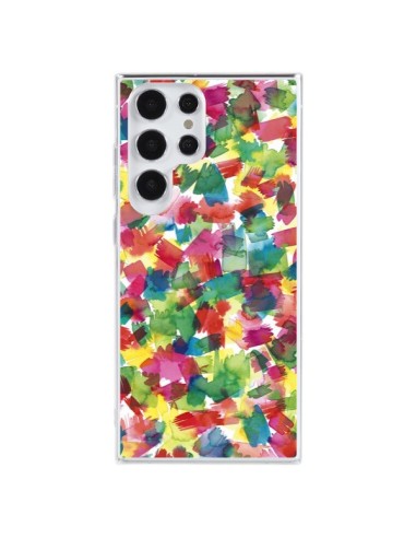 Samsung Galaxy S23 Ultra 5G Case Speckled WaterColor Blue - Ninola Design