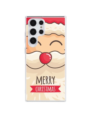 Coque Samsung Galaxy S23 Ultra 5G Moustache du Père Noël Merry Christmas - Nico