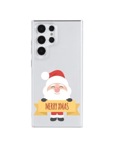 Coque Samsung Galaxy S23 Ultra 5G Père Noël Merry Christmas transparente - Nico