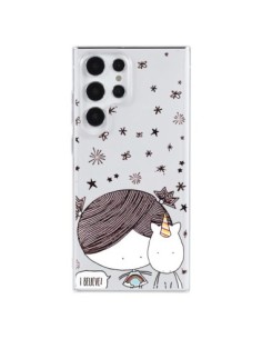 Coque Samsung Galaxy S23 Ultra 5G Petite Fille et Licorne...